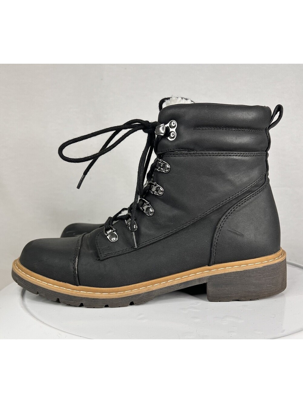 Black London Fog Dennis Black Smooth Boots, Women’s Size 9